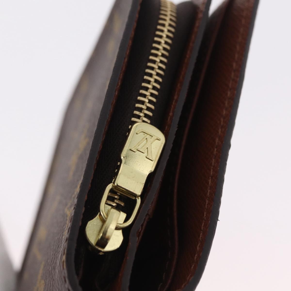 LOUIS VUITTON Monogram Compact zip Wallet M61667 LV Auth 205889V
