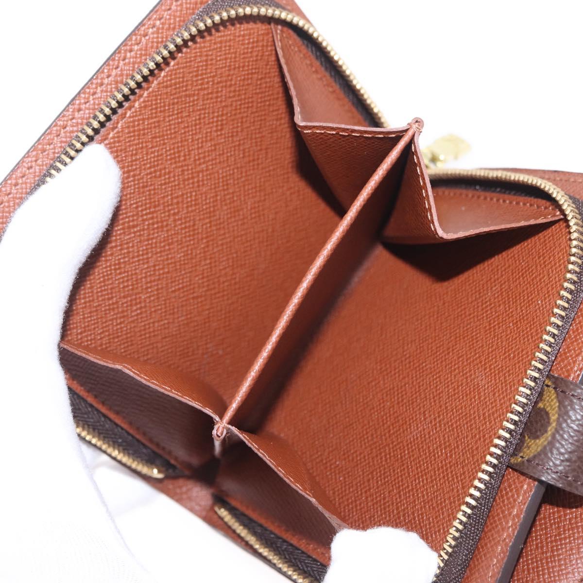 LOUIS VUITTON Monogram Compact zip Wallet M61667 LV Auth 205889V