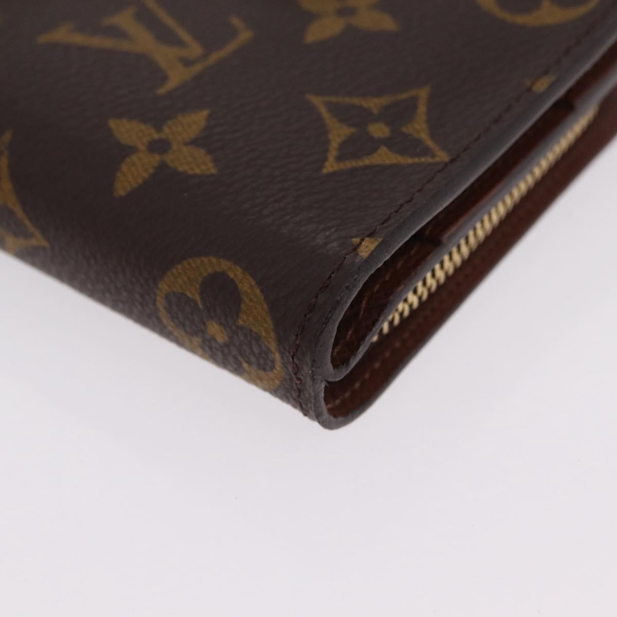 LOUIS VUITTON Monogram Compact zip Wallet M61667 LV Auth 205889V