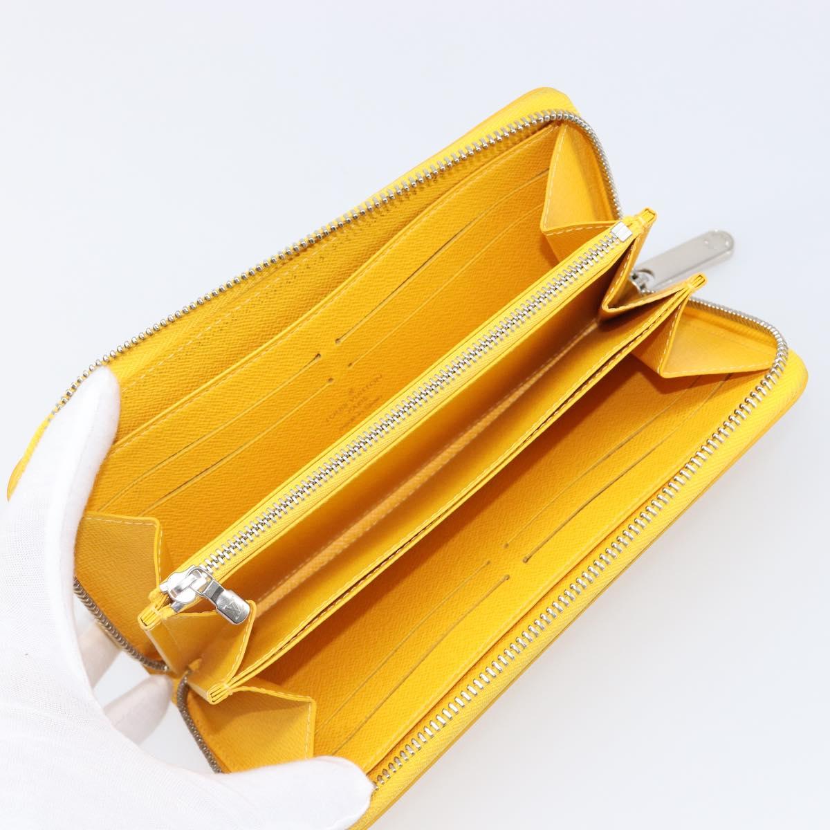 LOUIS VUITTON Epi Zippy Wallet Long Wallet Yellow M60309 LV Auth 205890V