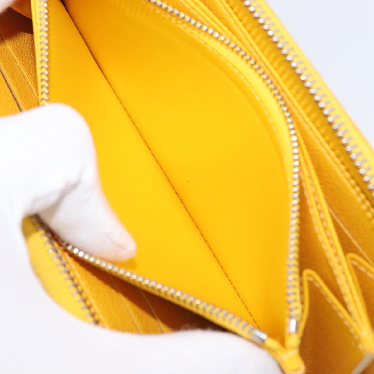 LOUIS VUITTON Epi Zippy Wallet Long Wallet Yellow M60309 LV Auth 205890V
