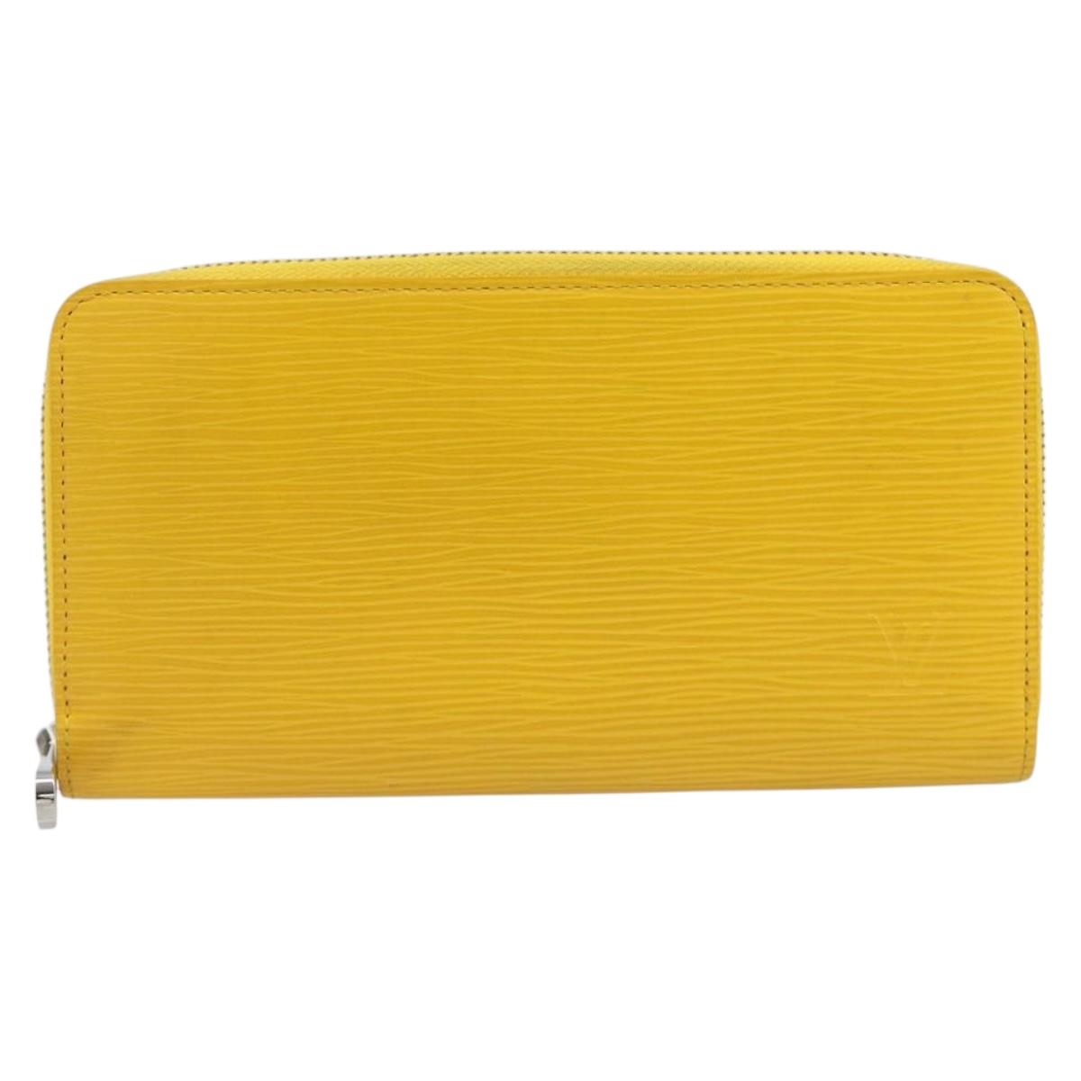 LOUIS VUITTON Epi Zippy Wallet Long Wallet Yellow M60309 LV Auth 205890V