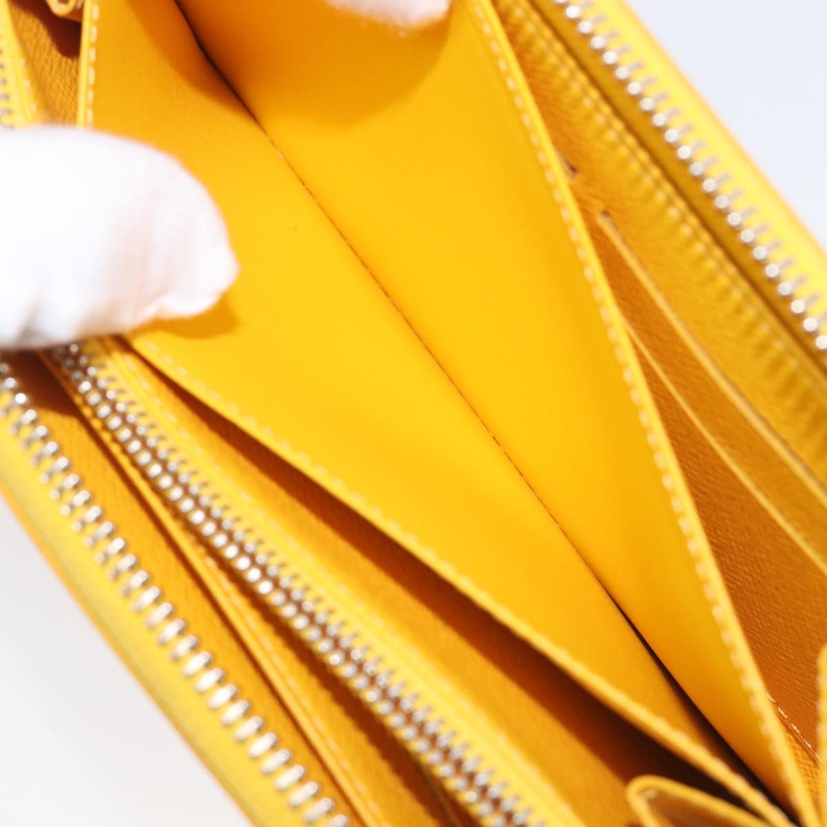 LOUIS VUITTON Epi Zippy Wallet Long Wallet Yellow M60309 LV Auth 205890V