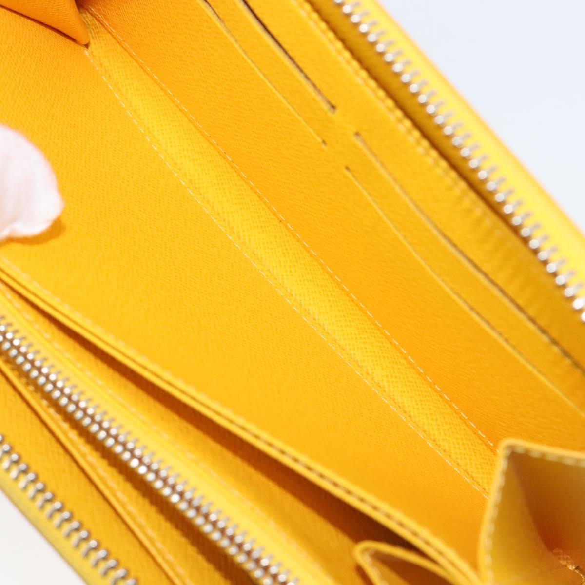 LOUIS VUITTON Epi Zippy Wallet Long Wallet Yellow M60309 LV Auth 205890V