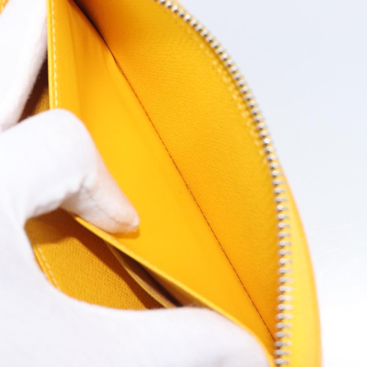 LOUIS VUITTON Epi Zippy Wallet Long Wallet Yellow M60309 LV Auth 205890V