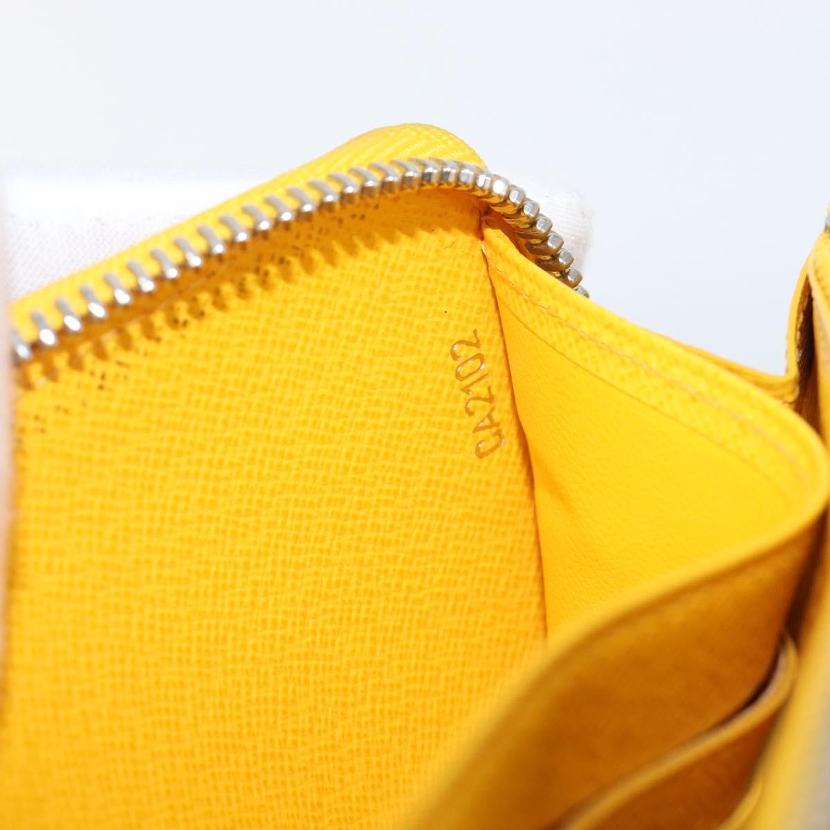 LOUIS VUITTON Epi Zippy Wallet Long Wallet Yellow M60309 LV Auth 205890V