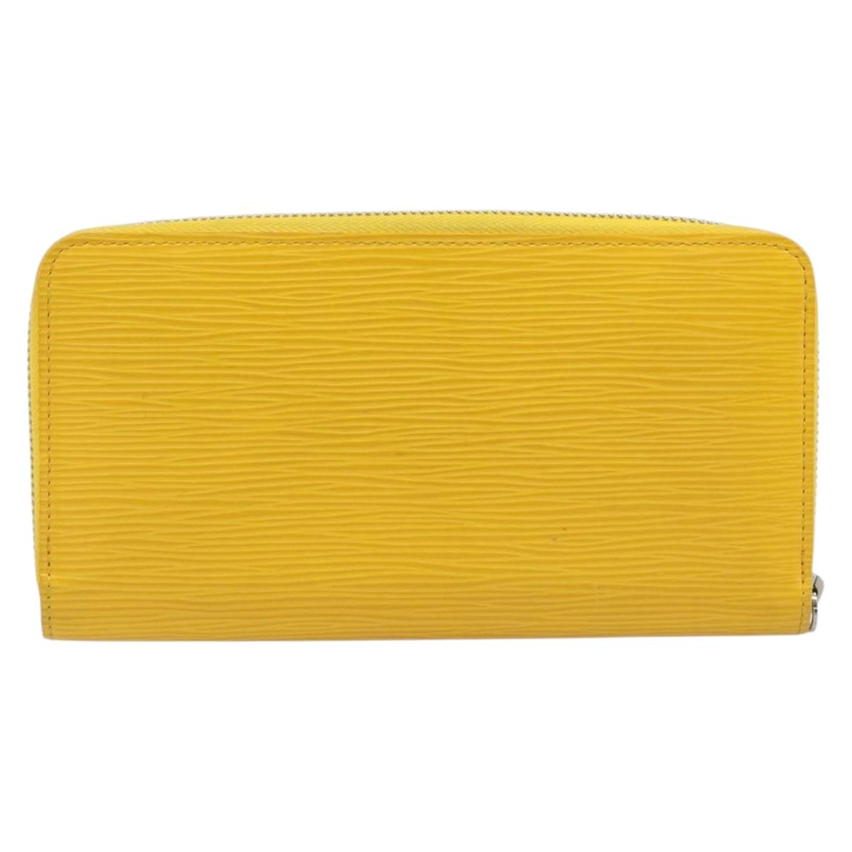 LOUIS VUITTON Epi Zippy Wallet Long Wallet Yellow M60309 LV Auth 205890V