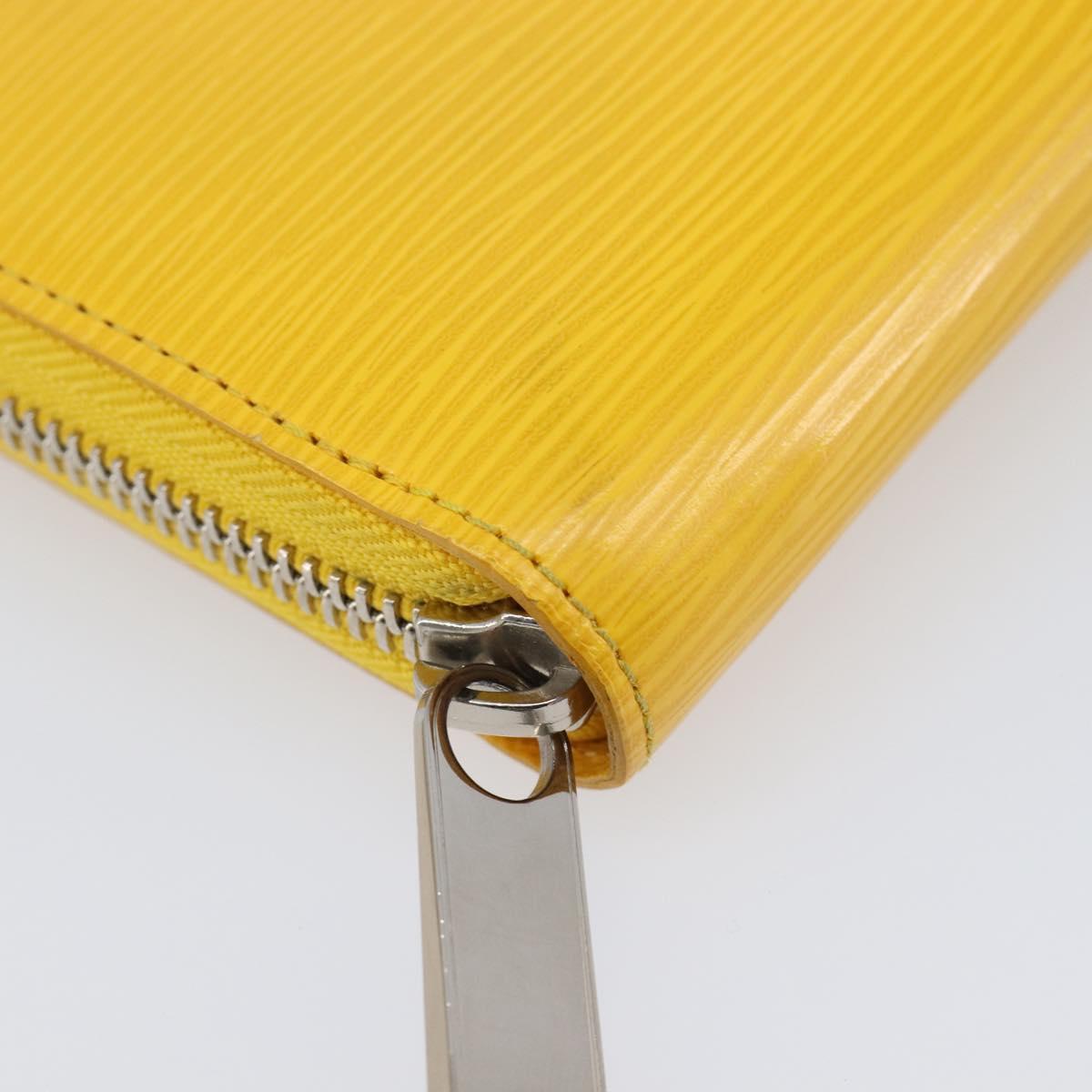 LOUIS VUITTON Epi Zippy Wallet Long Wallet Yellow M60309 LV Auth 205890V