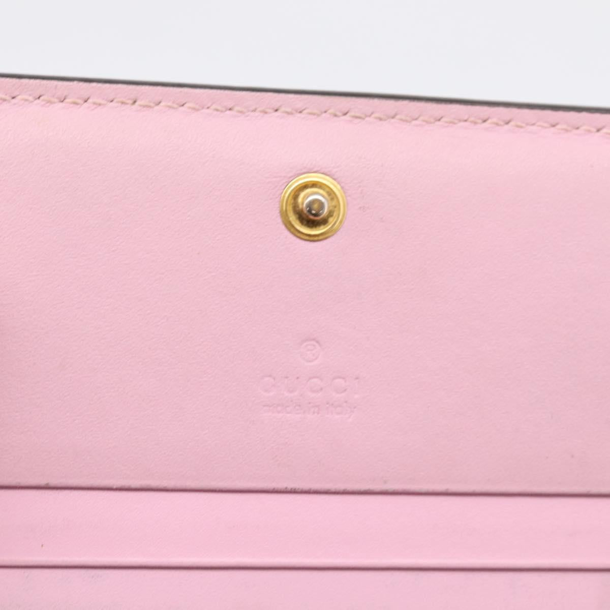 GUCCI GG Supreme Compact Wallet PVC Beige Red 573839 Auth 205892A