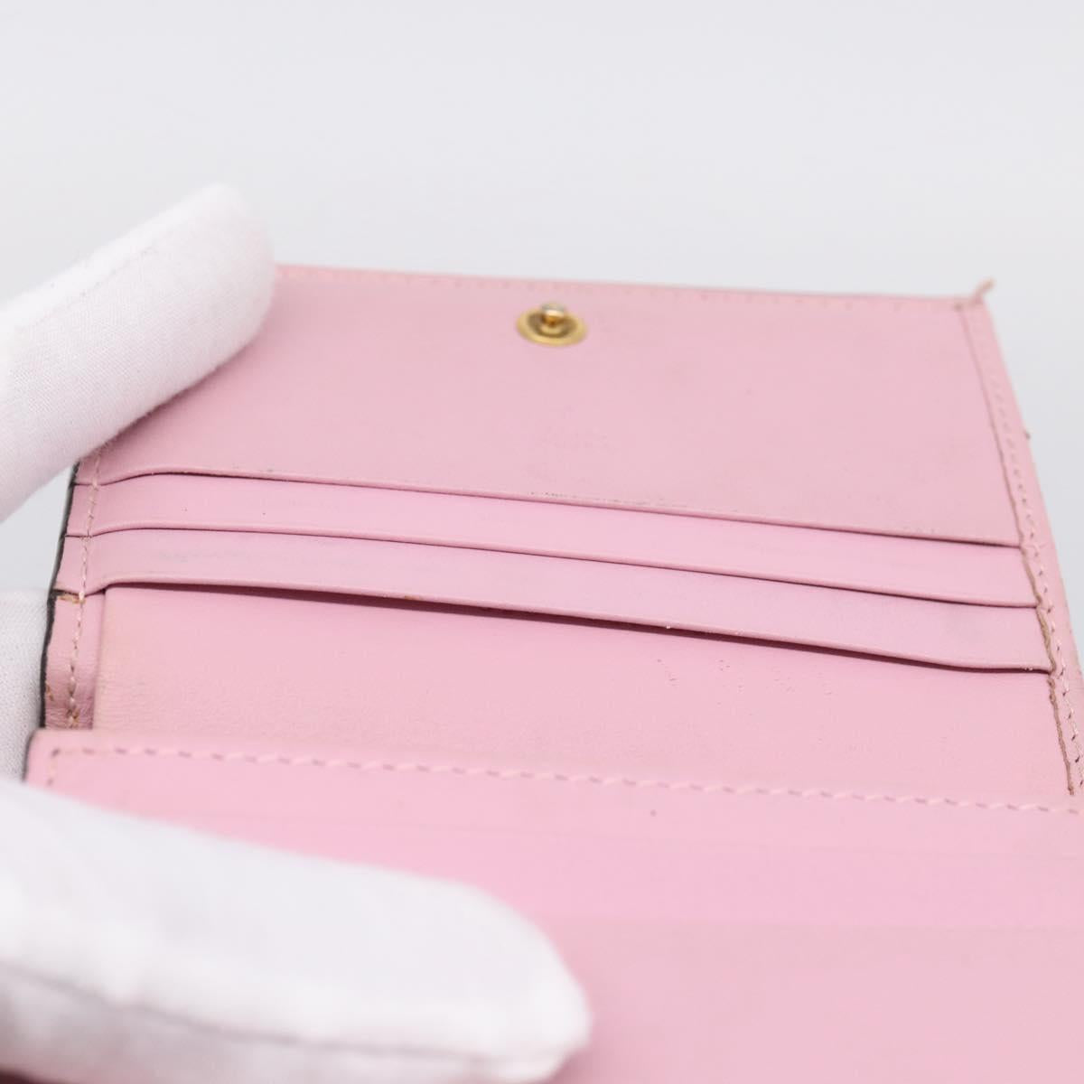 GUCCI GG Supreme Compact Wallet PVC Beige Red 573839 Auth 205892A