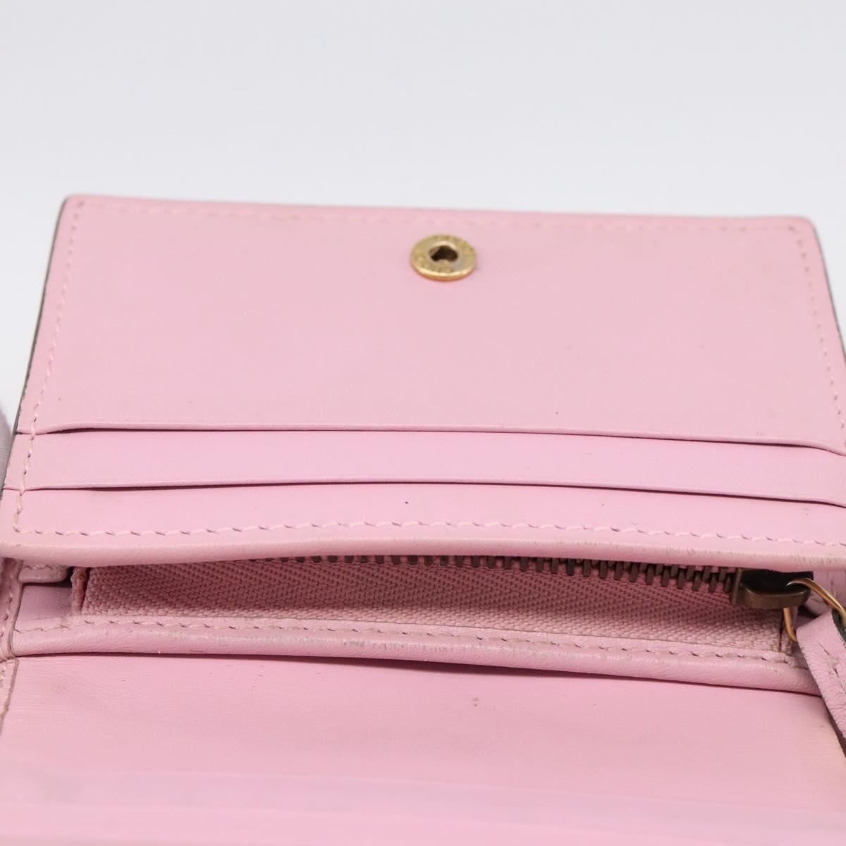 GUCCI GG Supreme Compact Wallet PVC Beige Red 573839 Auth 205892A