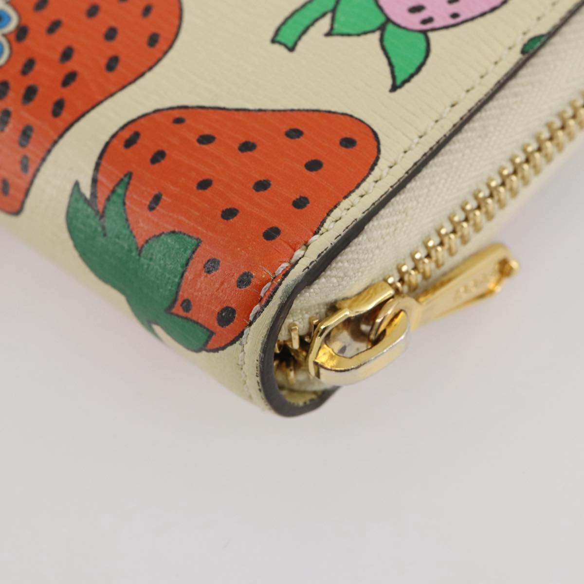 GUCCI Zumi Long Wallet Leather Multicolor Gold Tone 570661 Auth 205893V