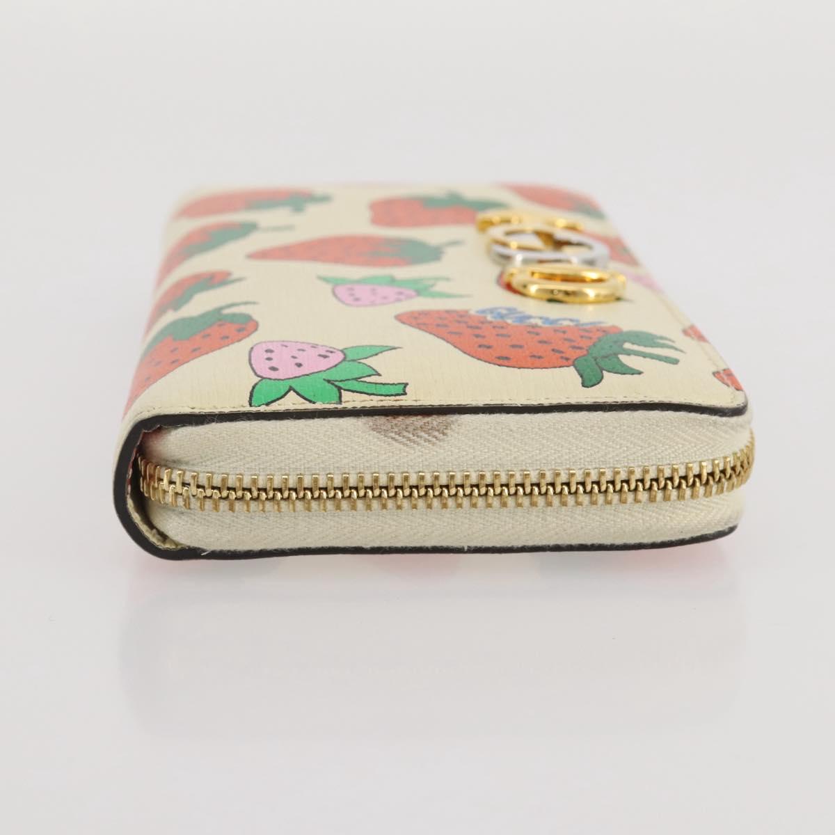 GUCCI Zumi Long Wallet Leather Multicolor Gold Tone 570661 Auth 205893V