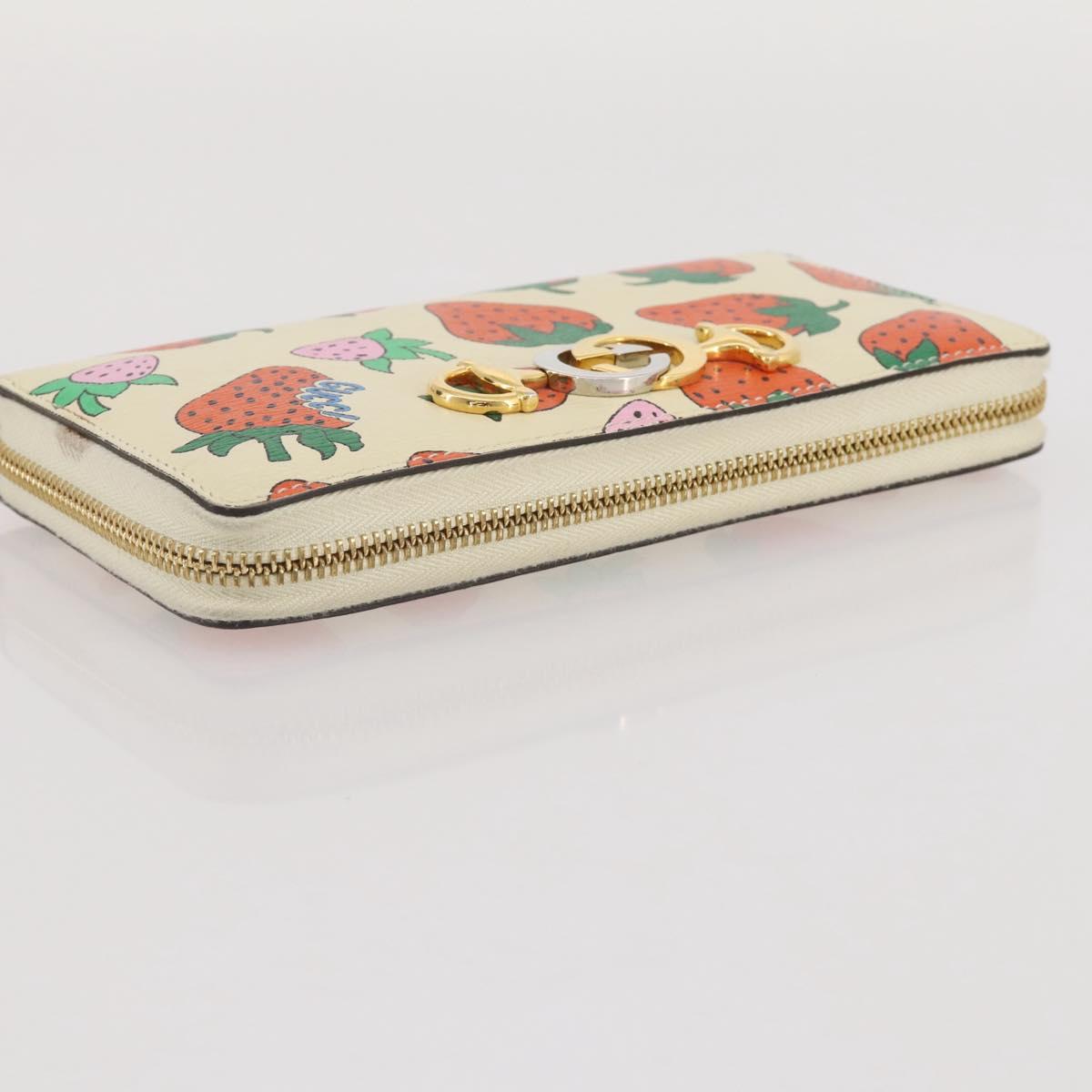 GUCCI Zumi Long Wallet Leather Multicolor Gold Tone 570661 Auth 205893V