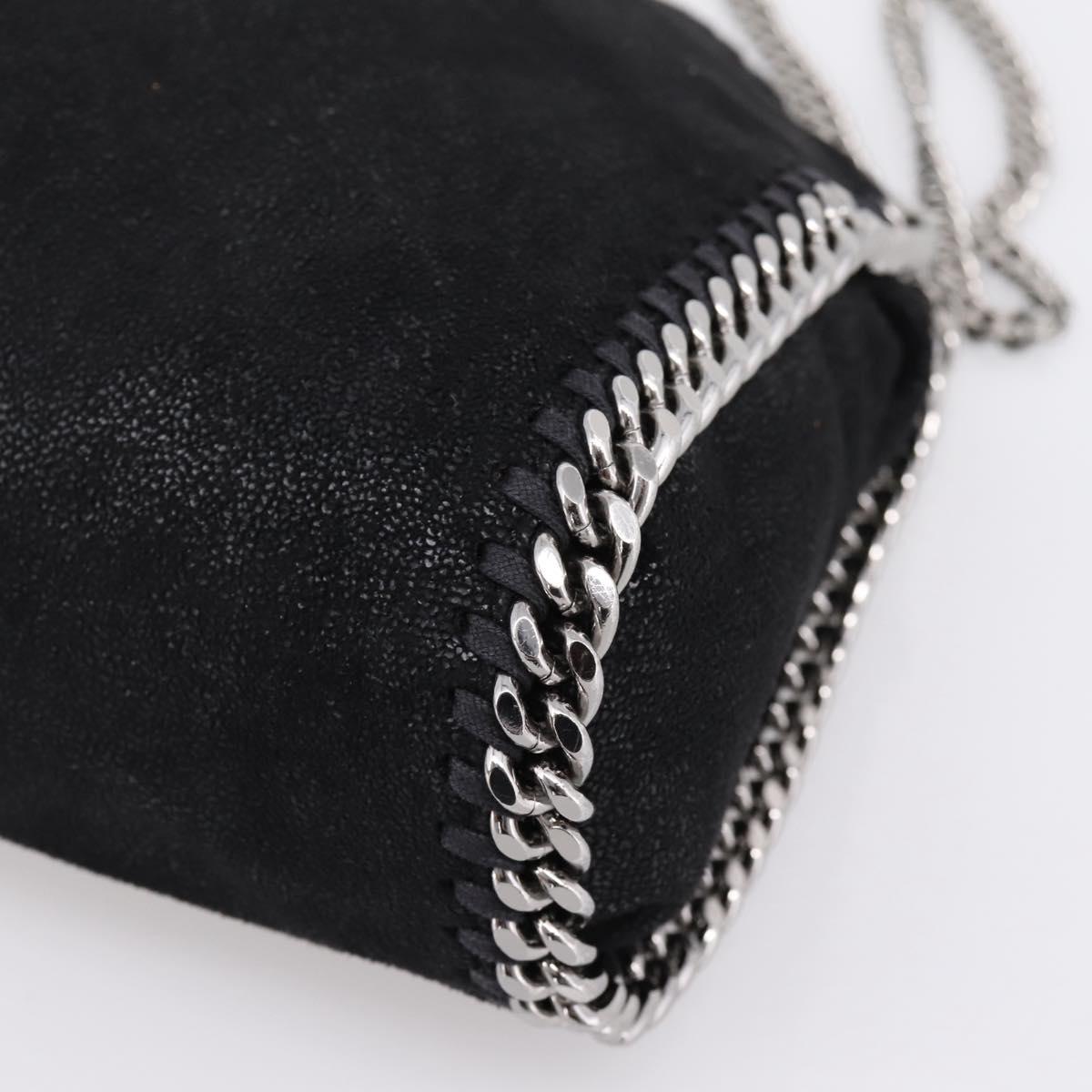 Stella MacCartney Falabella Chain Shoulder Bag Polyester 2way Black Auth 205905A