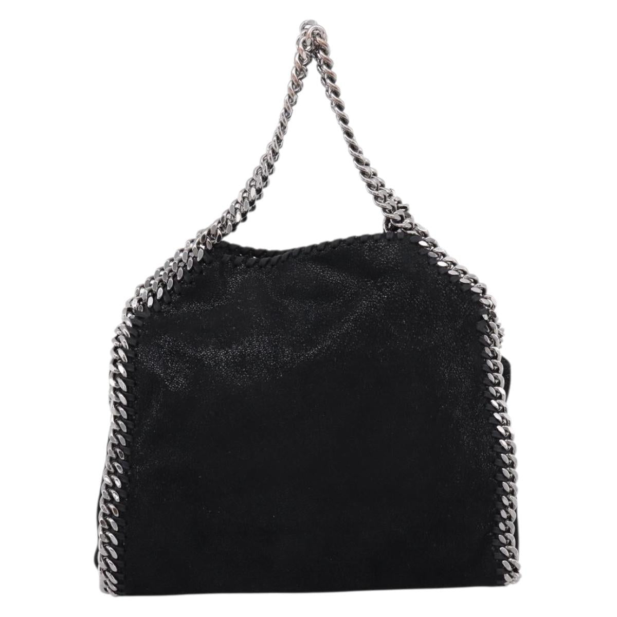 Stella MacCartney Falabella Chain Shoulder Bag Polyester 2way Black Auth 205905A