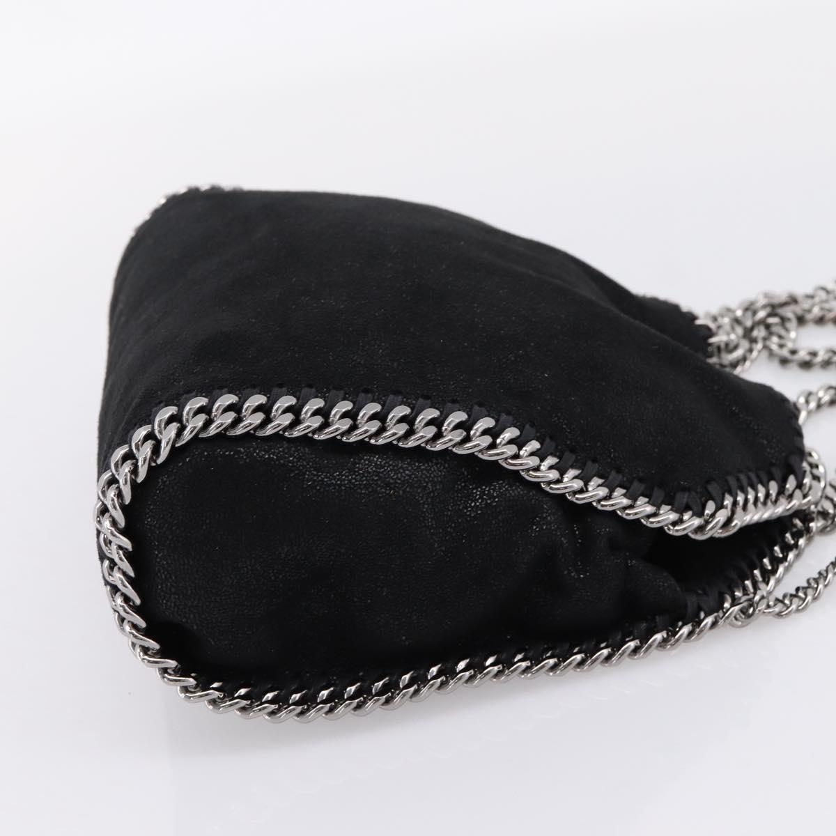 Stella MacCartney Falabella Chain Shoulder Bag Polyester 2way Black Auth 205905A