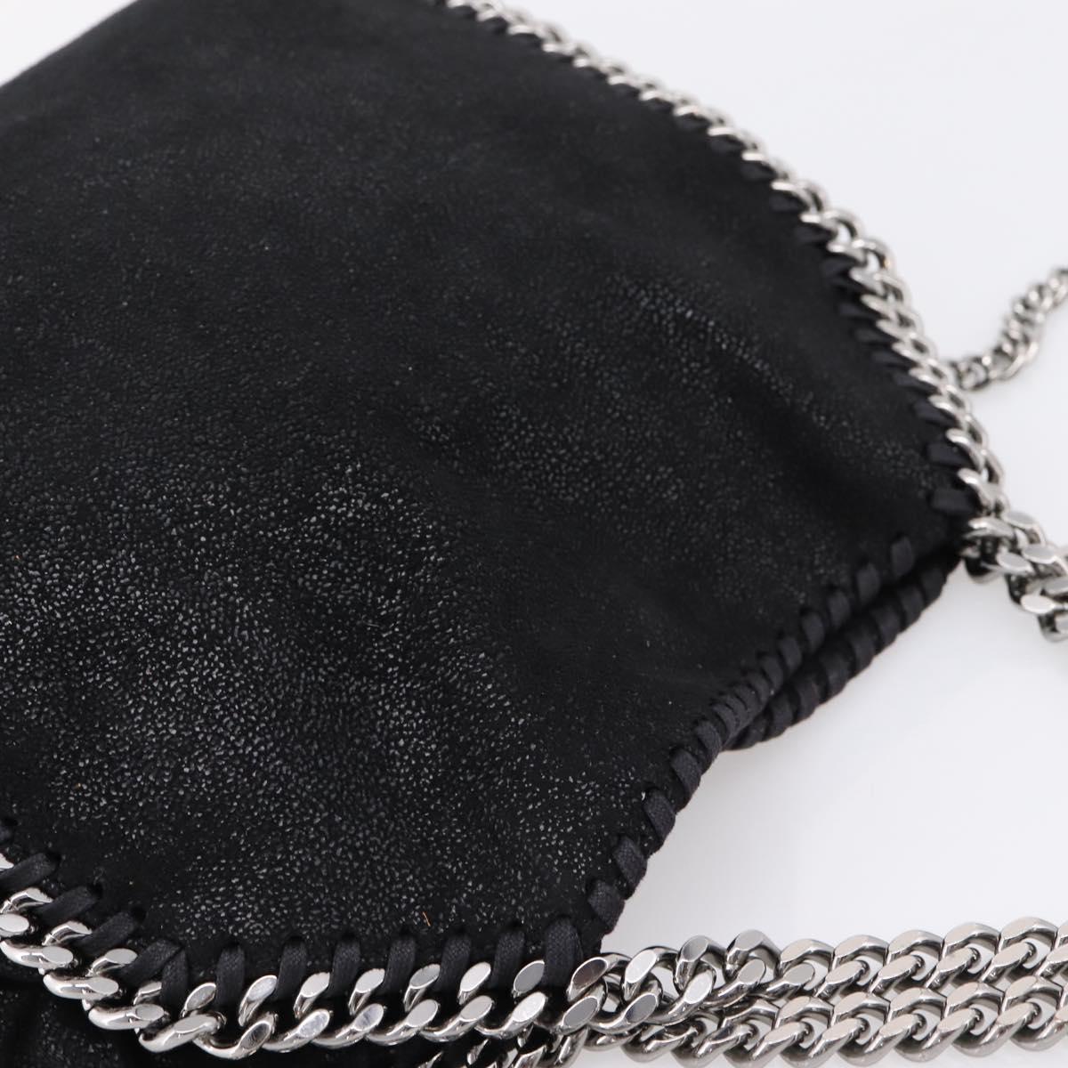 Stella MacCartney Falabella Chain Shoulder Bag Polyester 2way Black Auth 205905A