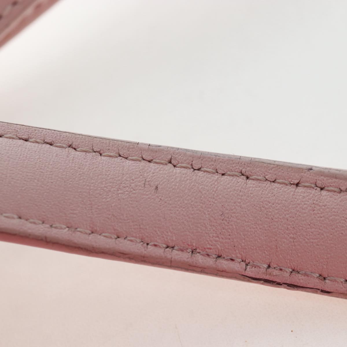 MCM Vicetos Tracy Shoulder Bag PVC Leather Pink Silver Auth 205914V