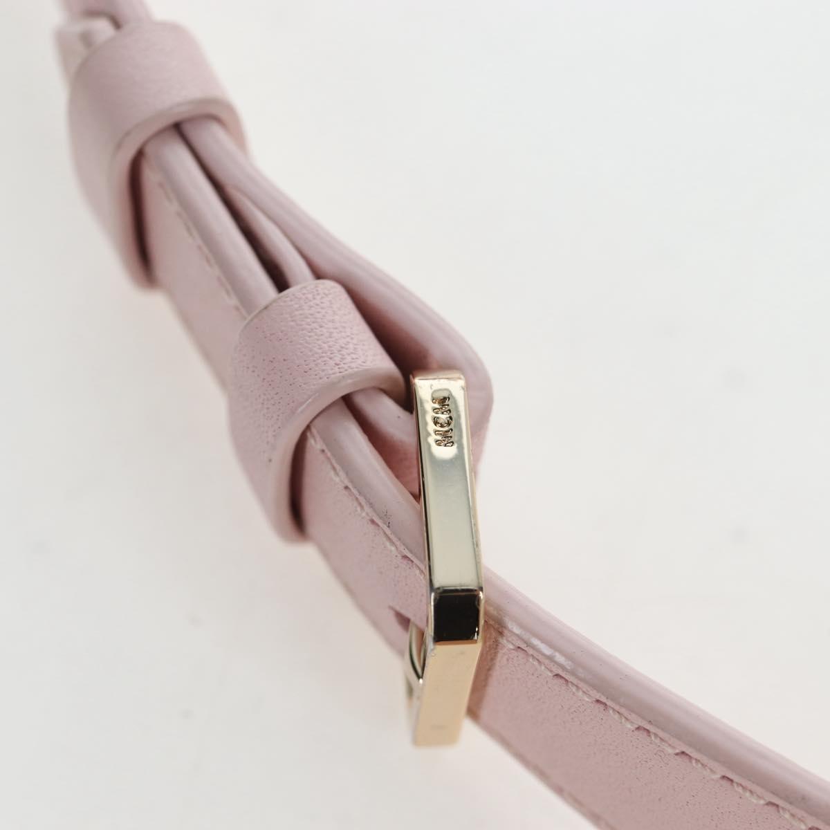 MCM Vicetos Tracy Shoulder Bag PVC Leather Pink Silver Auth 205914V
