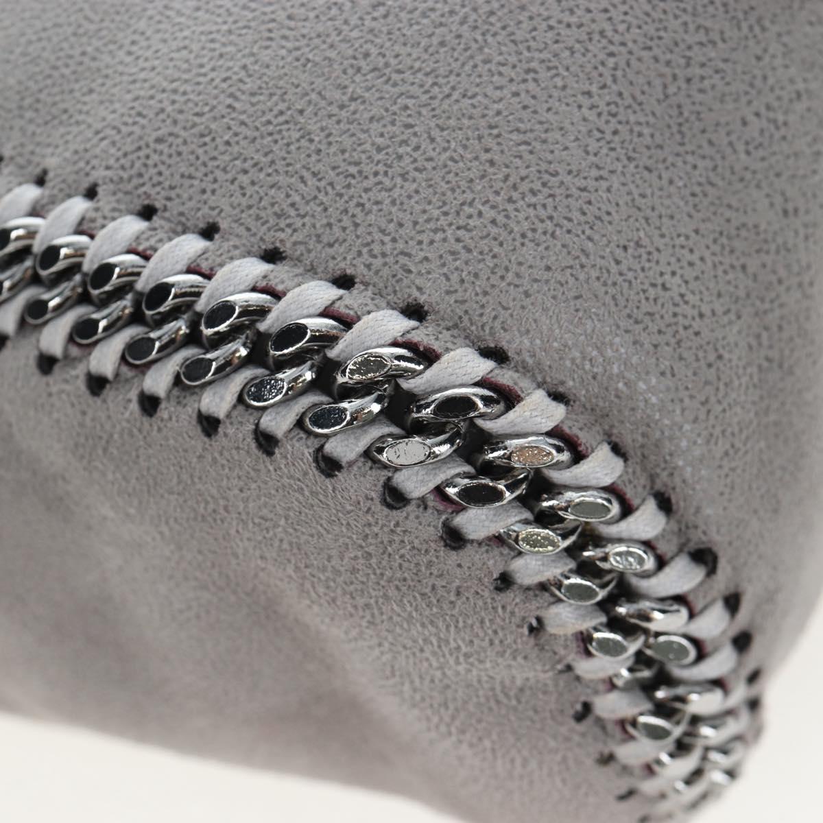 Stella MacCartney Falabella Chain Shoulder Bag Polyester 2way Gray Auth 205919V