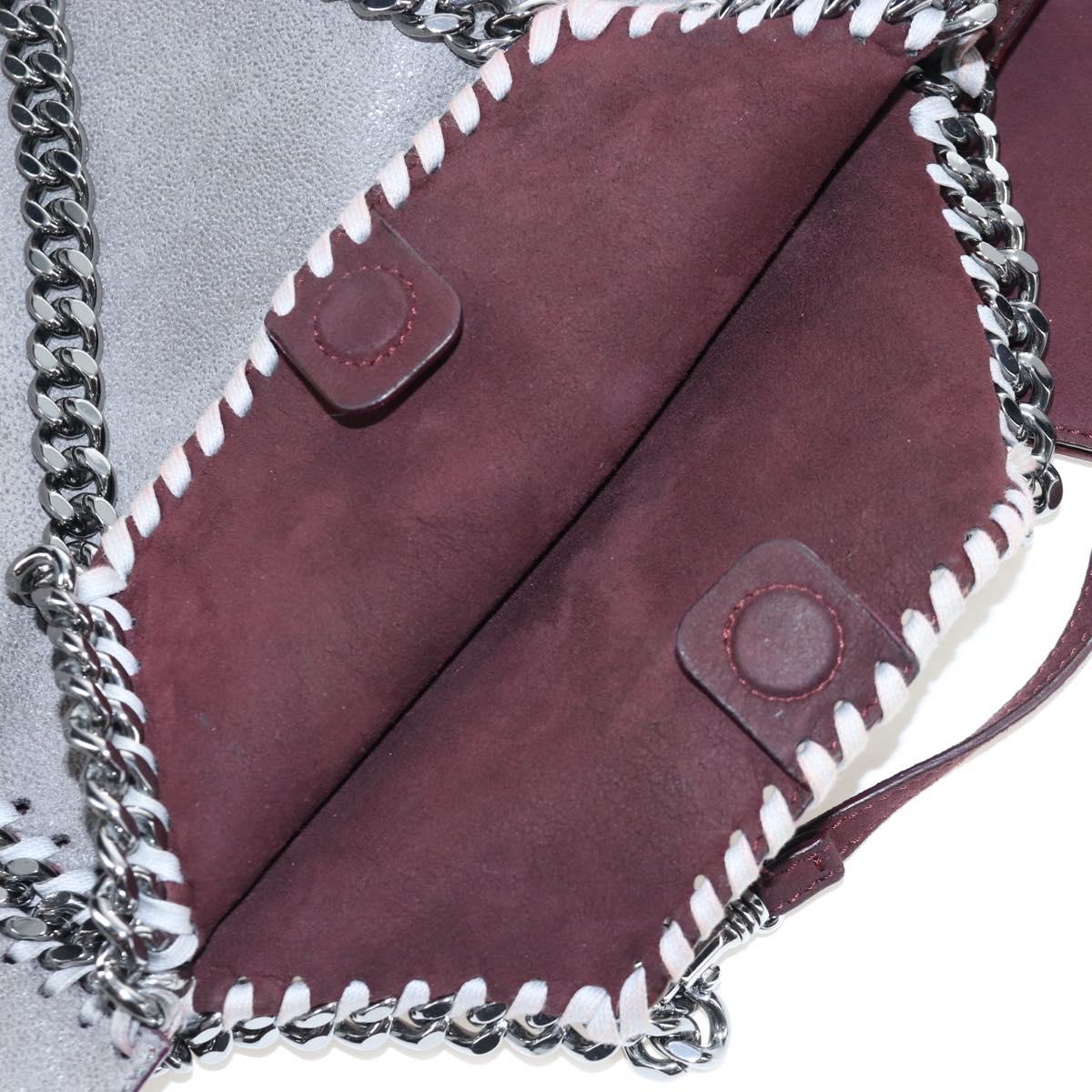 Stella MacCartney Falabella Chain Shoulder Bag Polyester 2way Gray Auth 205919V