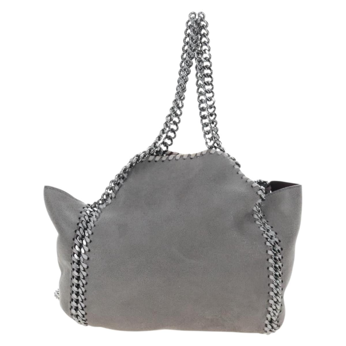 Stella MacCartney Falabella Chain Shoulder Bag Polyester 2way Gray Auth 205919V