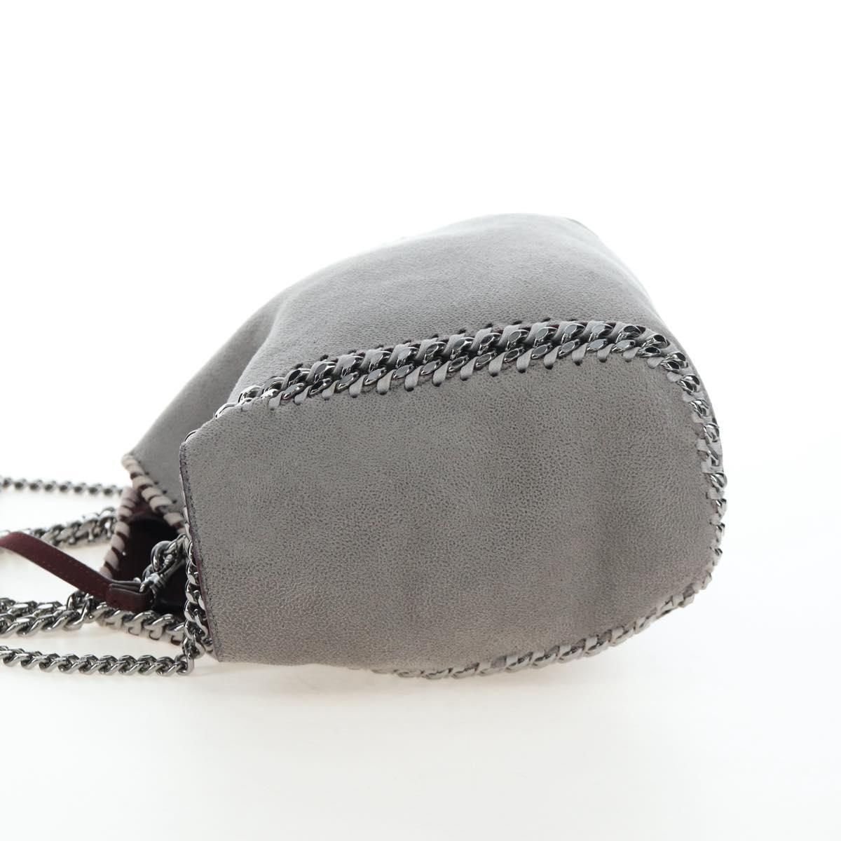 Stella MacCartney Falabella Chain Shoulder Bag Polyester 2way Gray Auth 205919V