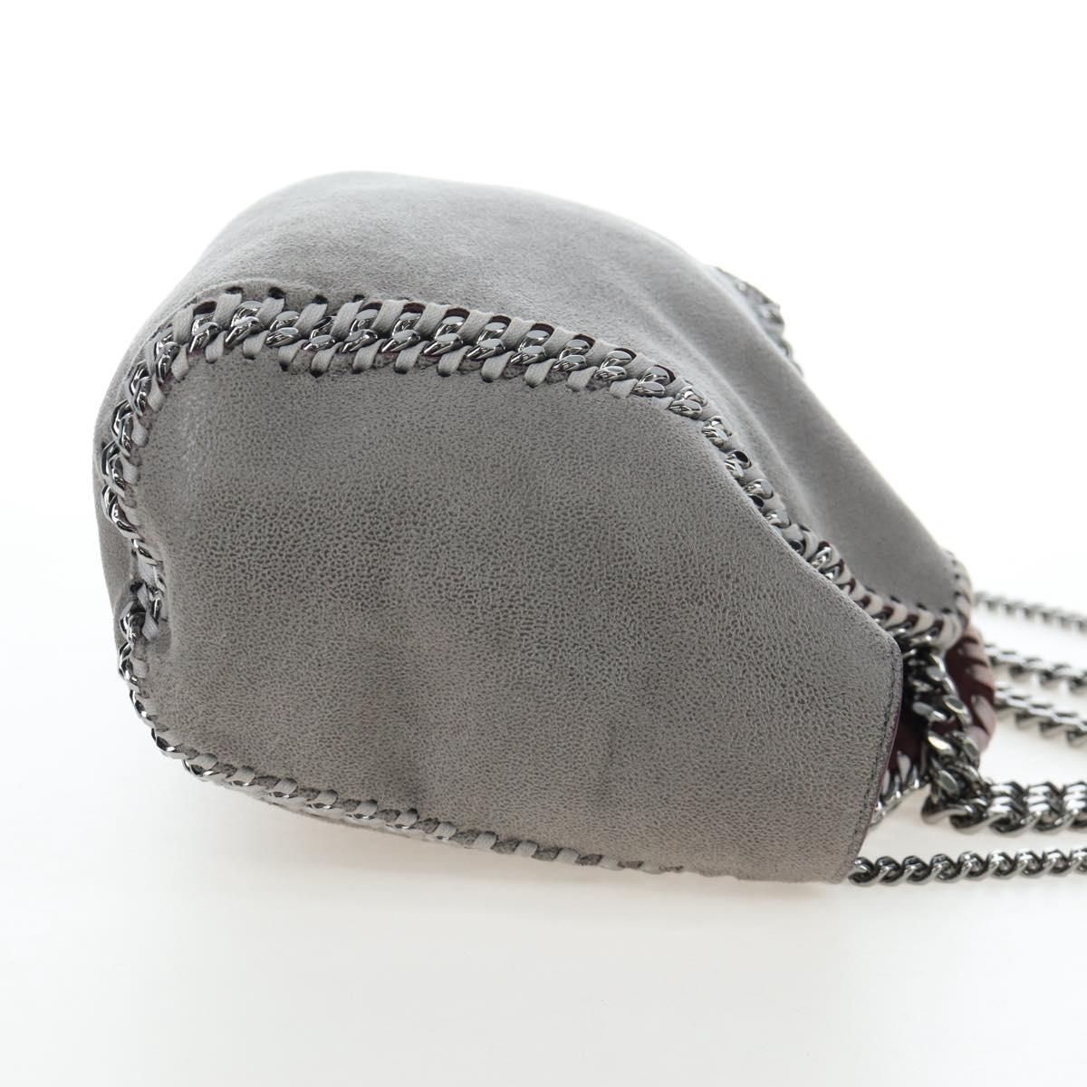 Stella MacCartney Falabella Chain Shoulder Bag Polyester 2way Gray Auth 205919V