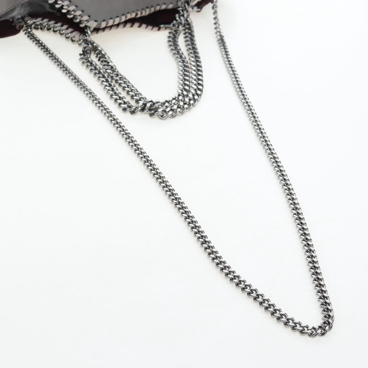 Stella MacCartney Falabella Chain Shoulder Bag Polyester 2way Gray Auth 205919V