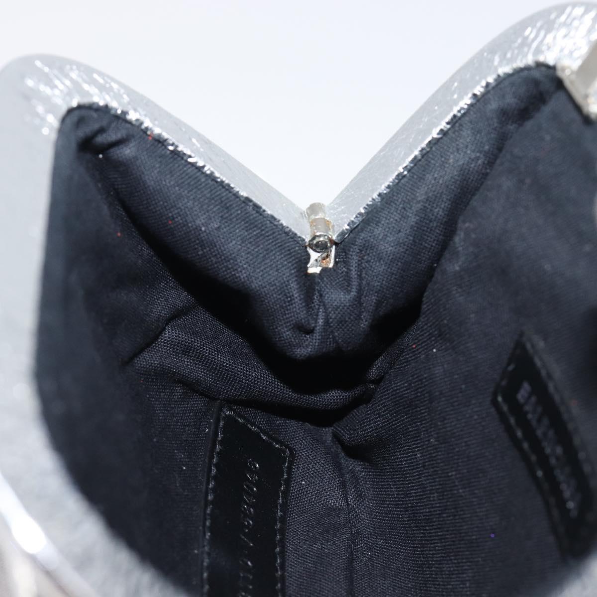 BALENCIAGA Cloudcoin Shoulder Pouch Leather Silver 618915 Auth 205922V