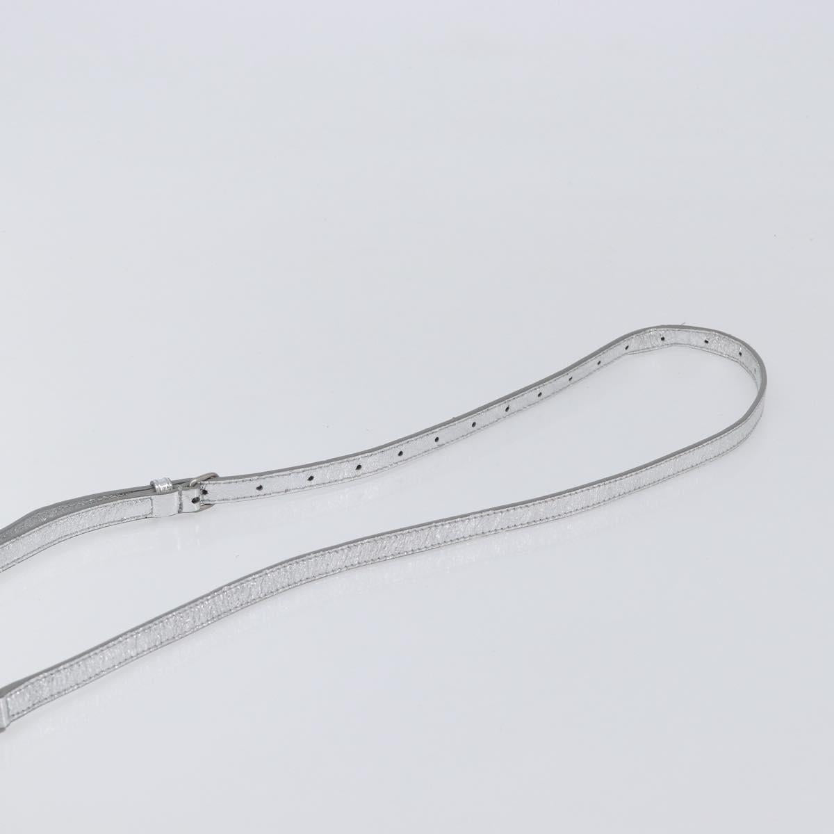 BALENCIAGA Cloudcoin Shoulder Pouch Leather Silver 618915 Auth 205922V