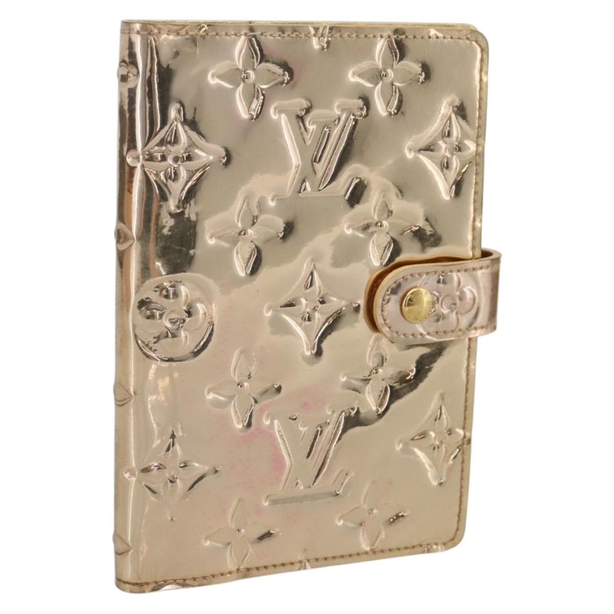 LOUIS VUITTON Miroir Agenda PM Day Planner Cover Gold R20962 LV Auth 205923A