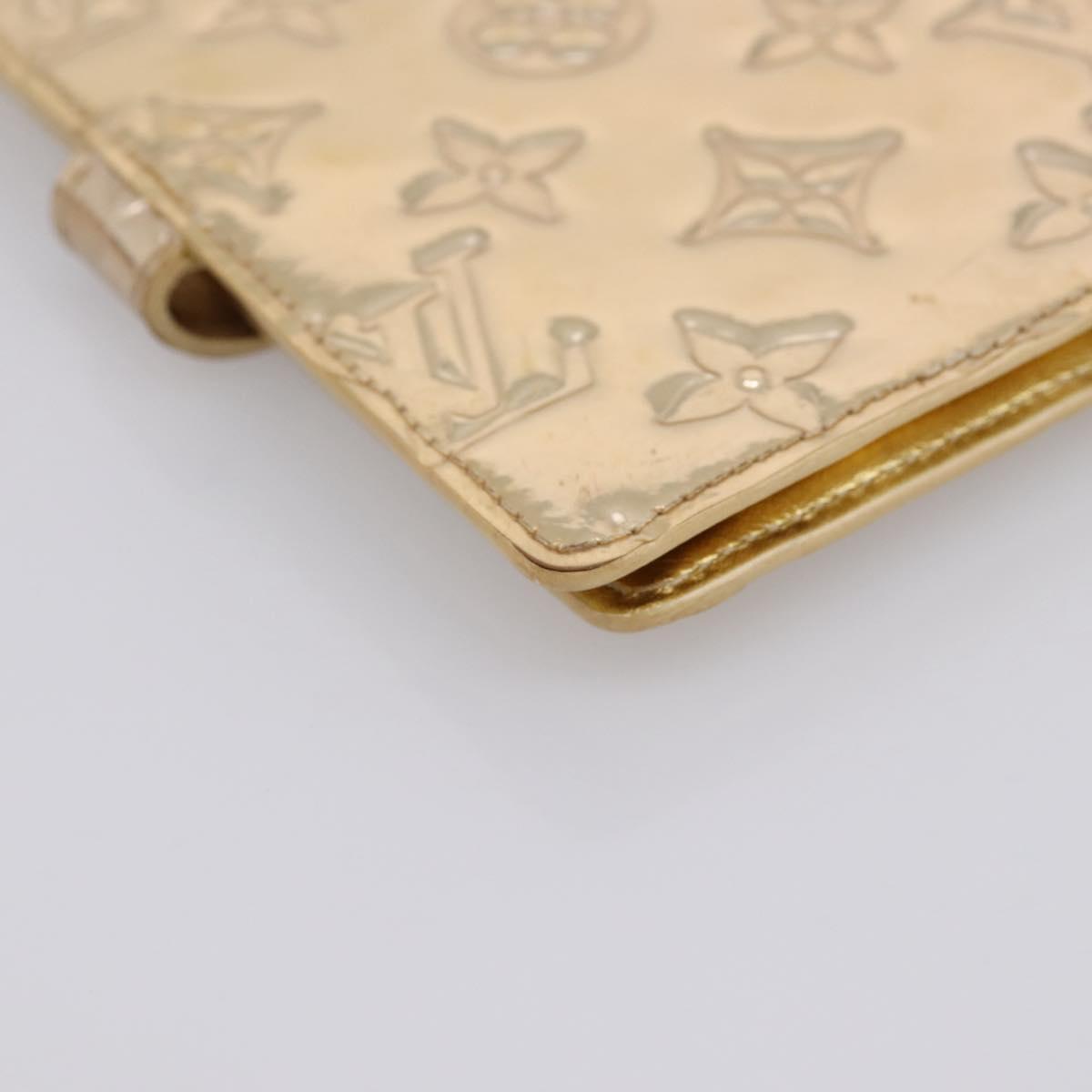 LOUIS VUITTON Miroir Agenda PM Day Planner Cover Gold R20962 LV Auth 205923A