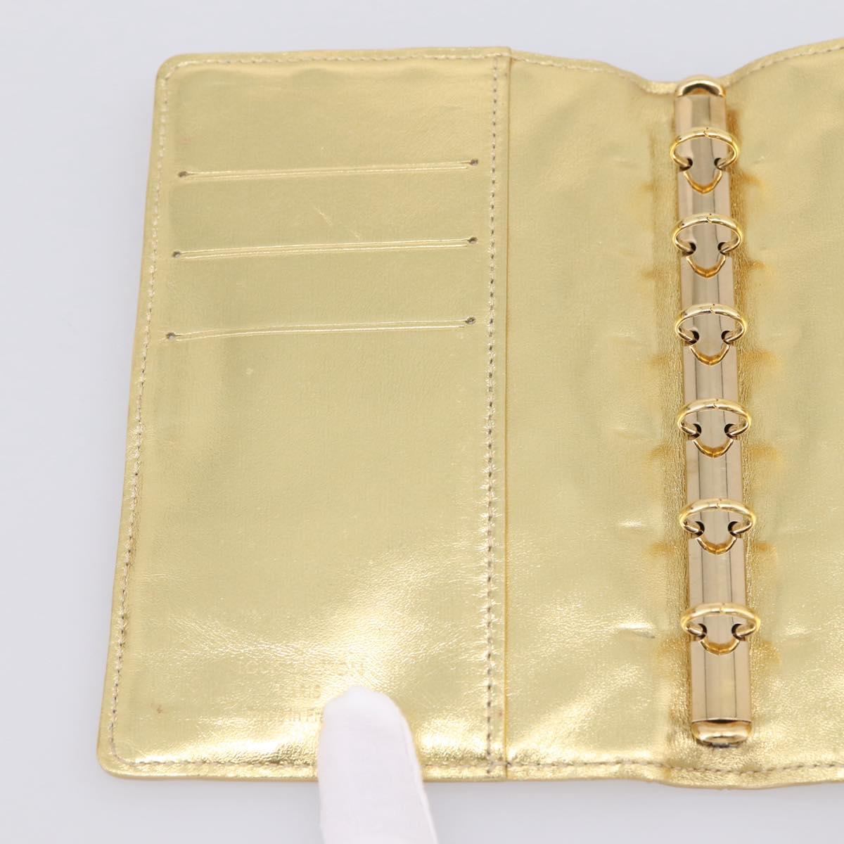 LOUIS VUITTON Miroir Agenda PM Day Planner Cover Gold R20962 LV Auth 205923A