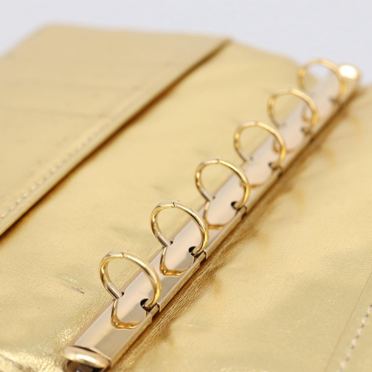 LOUIS VUITTON Miroir Agenda PM Day Planner Cover Gold R20962 LV Auth 205923A