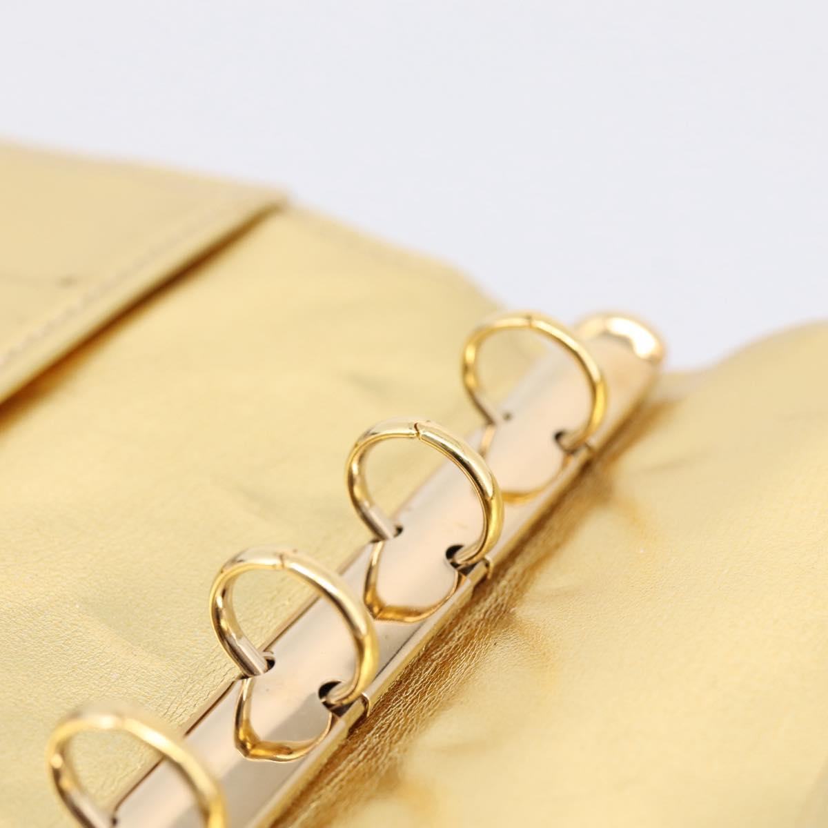 LOUIS VUITTON Miroir Agenda PM Day Planner Cover Gold R20962 LV Auth 205923A