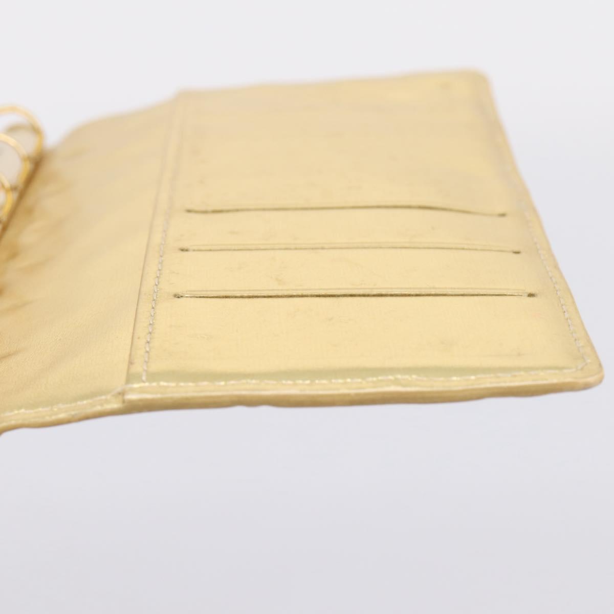 LOUIS VUITTON Miroir Agenda PM Day Planner Cover Gold R20962 LV Auth 205923A