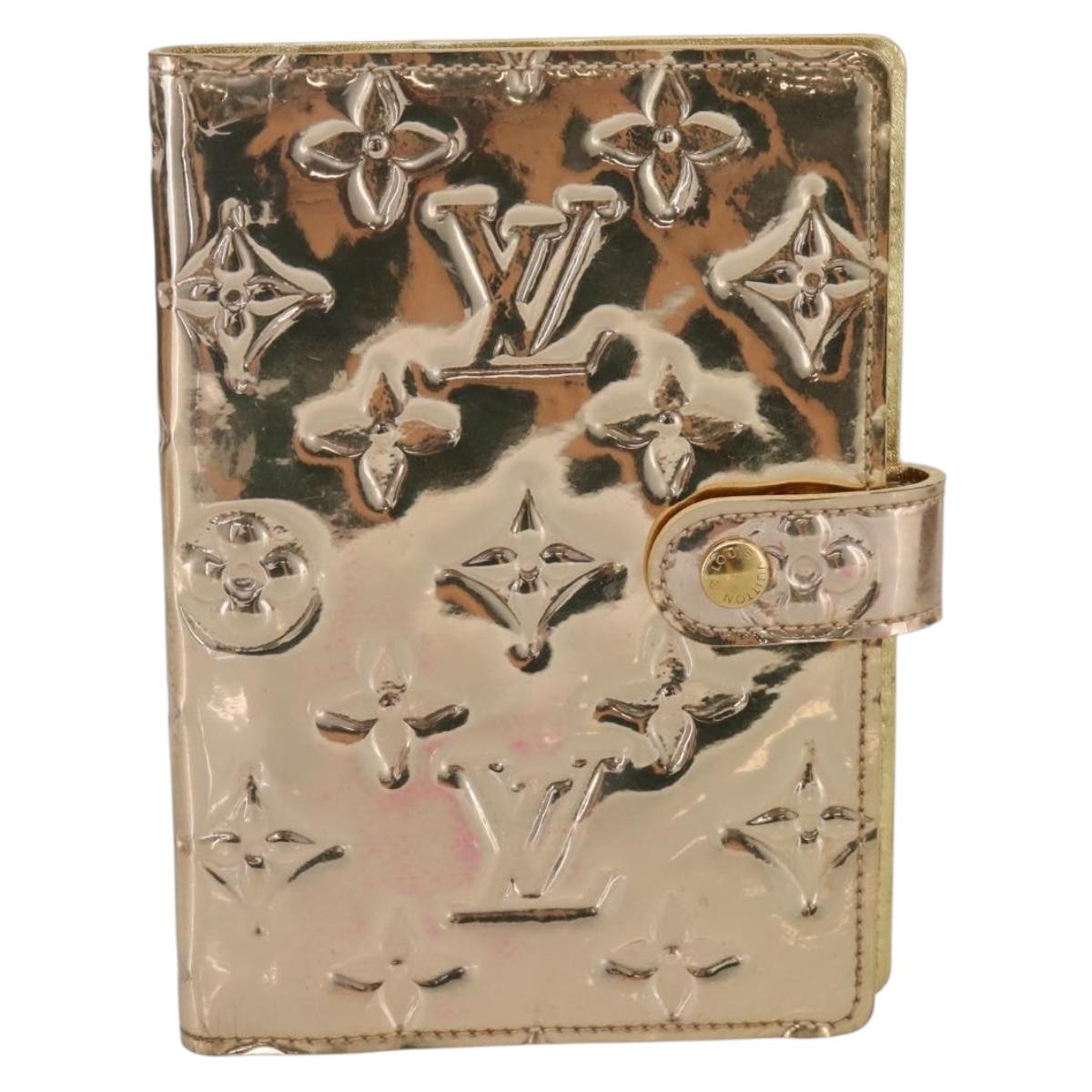 LOUIS VUITTON Miroir Agenda PM Day Planner Cover Gold R20962 LV Auth 205923A