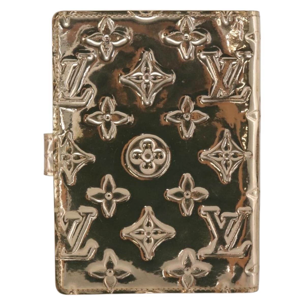 LOUIS VUITTON Miroir Agenda PM Day Planner Cover Gold R20962 LV Auth 205923A