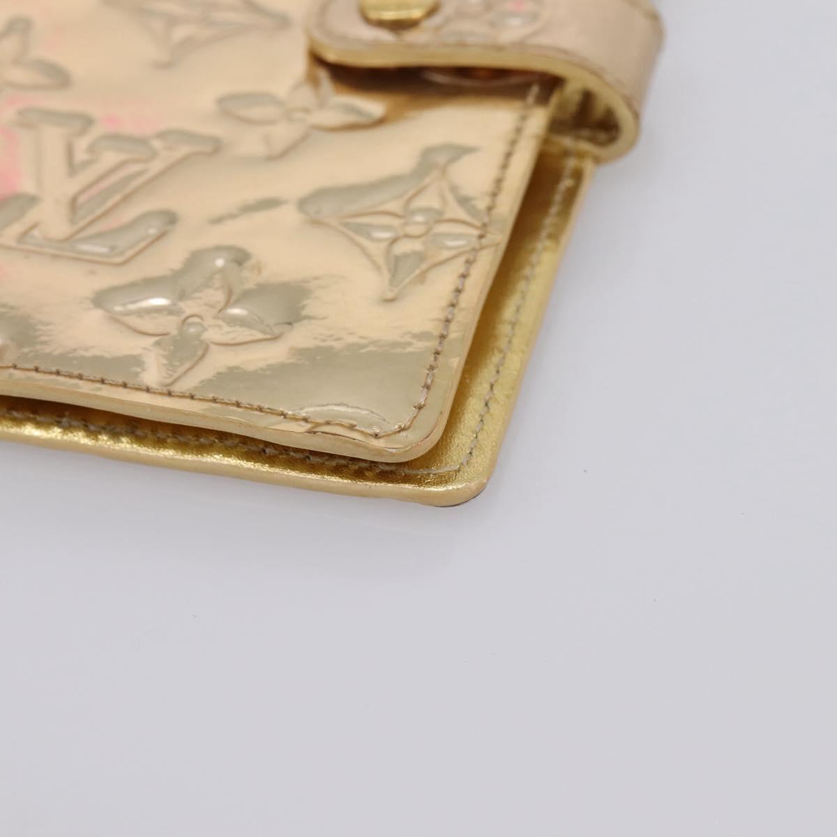 LOUIS VUITTON Miroir Agenda PM Day Planner Cover Gold R20962 LV Auth 205923A