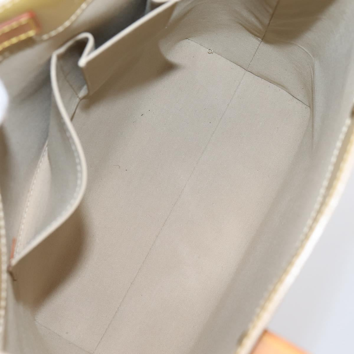 LOUIS VUITTON Monogram Vernis Reade MM Hand Bag Beige M91141 LV Auth 205928A