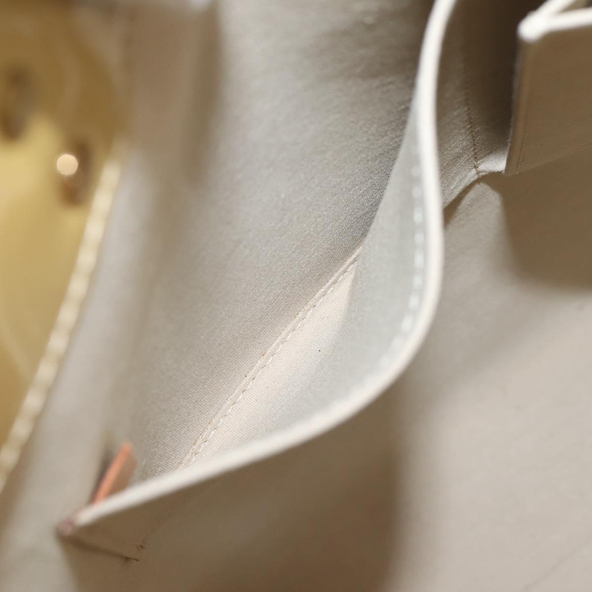 LOUIS VUITTON Monogram Vernis Reade MM Hand Bag Beige M91141 LV Auth 205928A