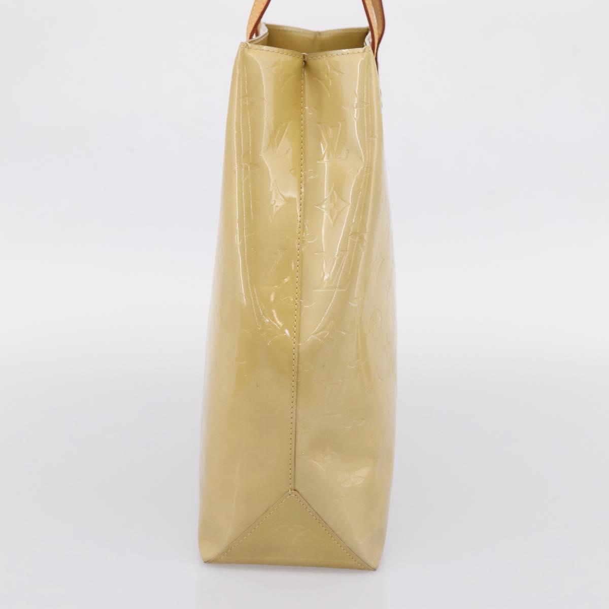 LOUIS VUITTON Monogram Vernis Reade MM Hand Bag Beige M91141 LV Auth 205928A
