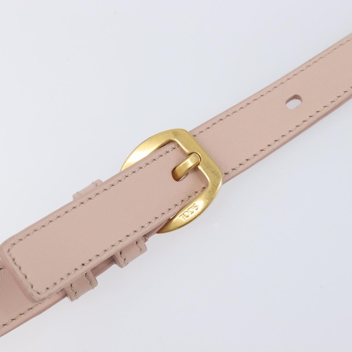 TODfS Kate Shoulder Bag Mouton Pink Gold Tone Auth 205929V