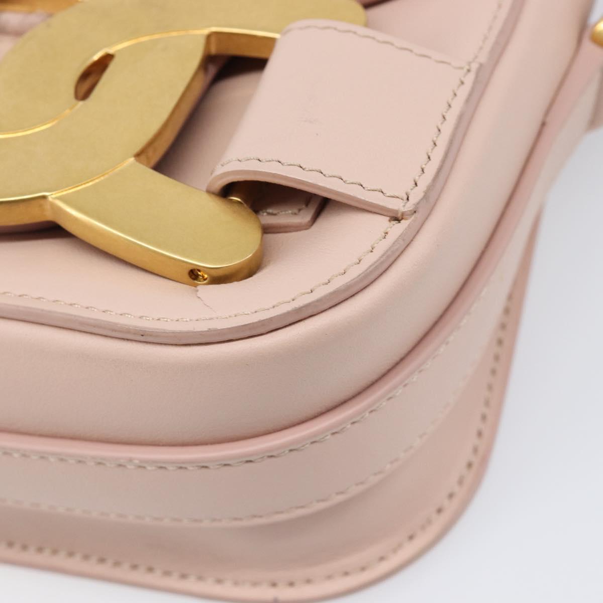 TODfS Kate Shoulder Bag Mouton Pink Gold Tone Auth 205929V