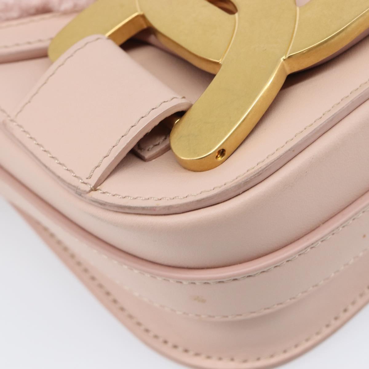 TODfS Kate Shoulder Bag Mouton Pink Gold Tone Auth 205929V