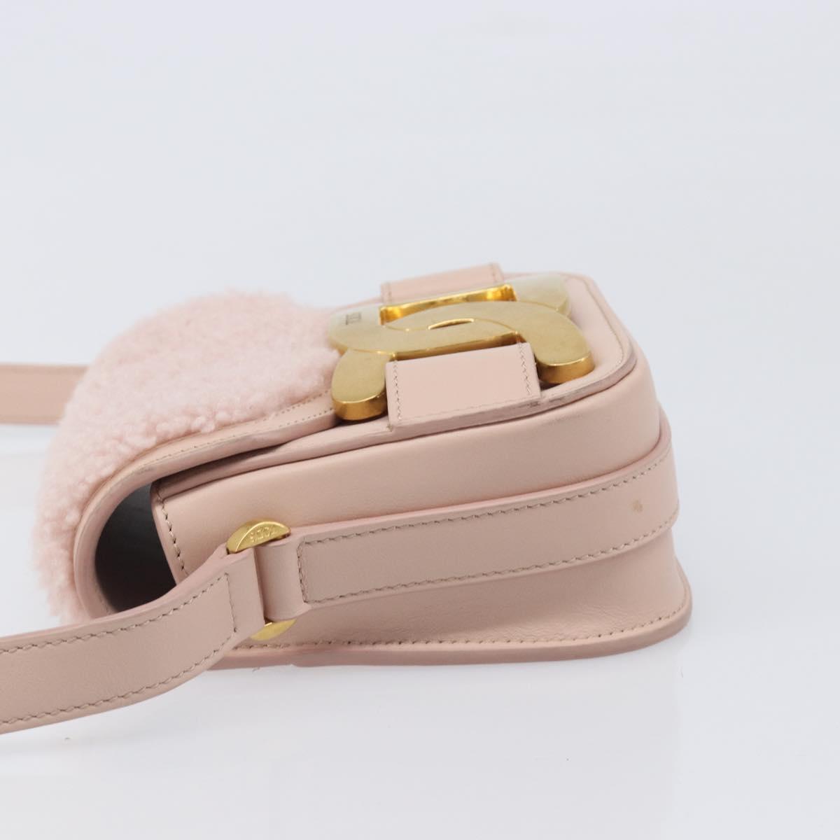 TODfS Kate Shoulder Bag Mouton Pink Gold Tone Auth 205929V