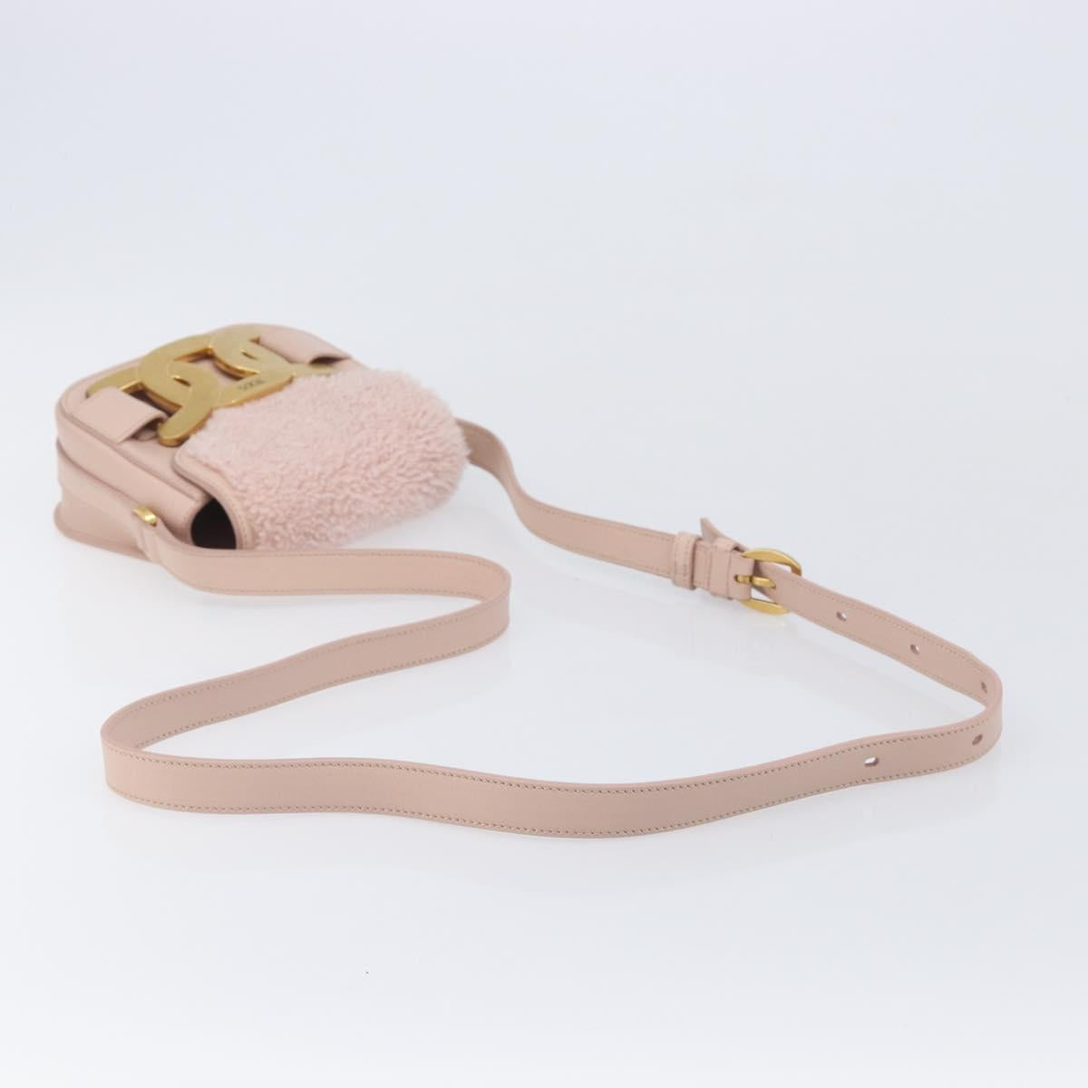 TODfS Kate Shoulder Bag Mouton Pink Gold Tone Auth 205929V