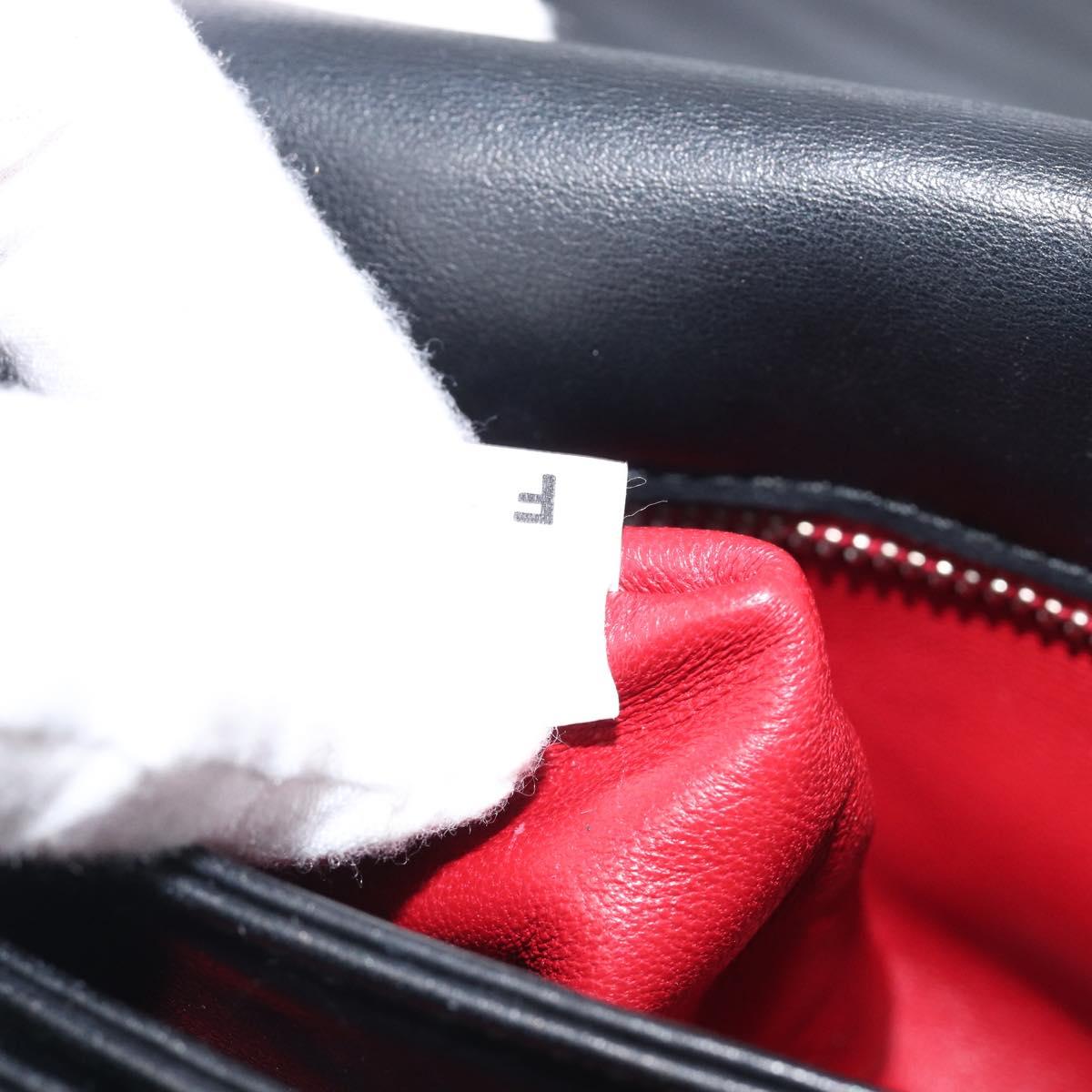 PRADA Chain Shoulder Bag Nylon Black Silver Auth 205930V